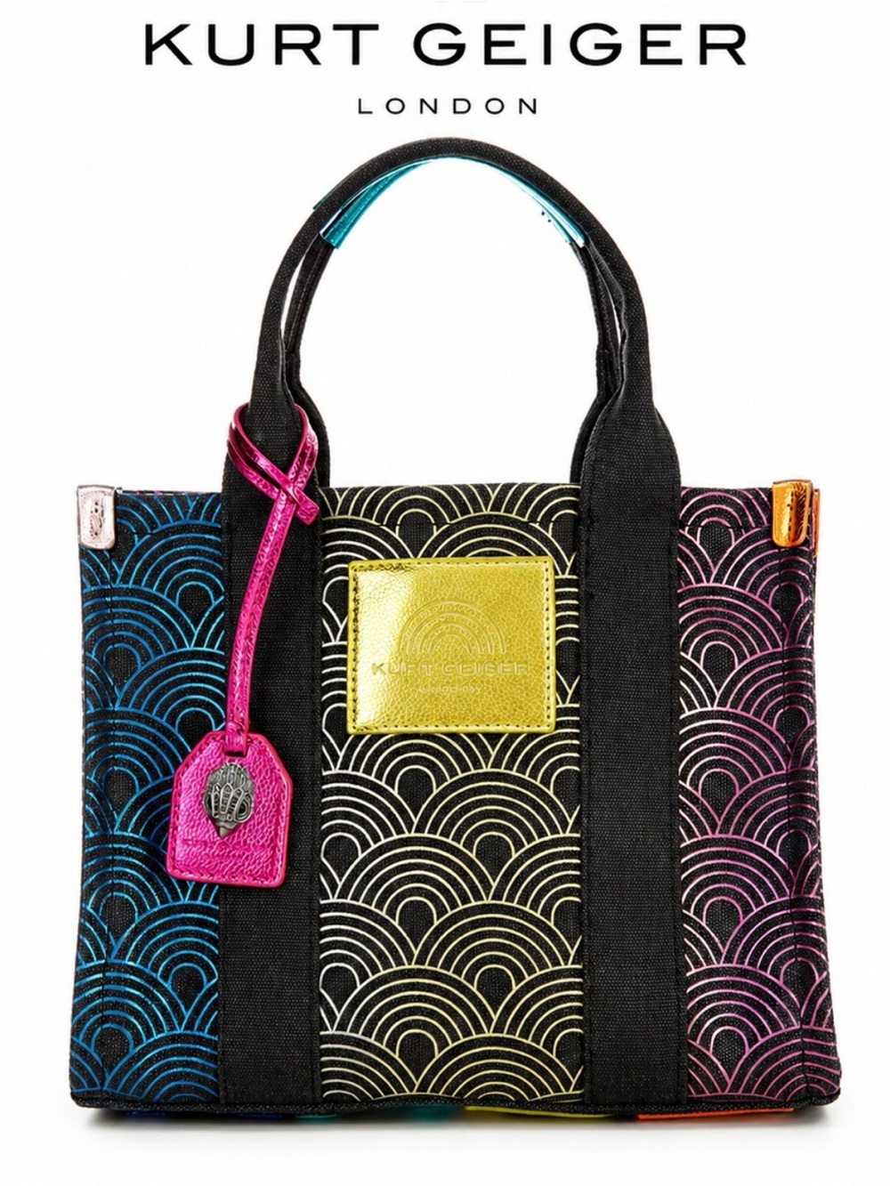 Kurt Geiger Southbank Tote – Black with Multicolor Accents